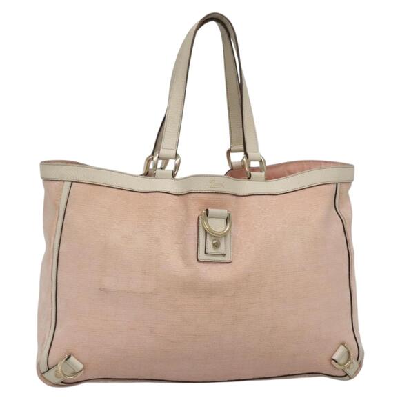 GUCCI GG Canvas Abbey Tote Bag Pink Gold - Picture 1 of 16